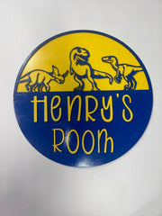 Dinosaur Personalized Room Sign